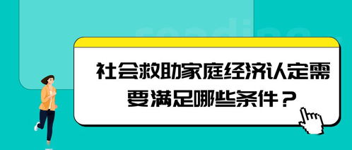 社會(huì)救助家庭經(jīng)濟(jì)認(rèn)定條件解讀與社會(huì)經(jīng)濟(jì)咨詢服務(wù)